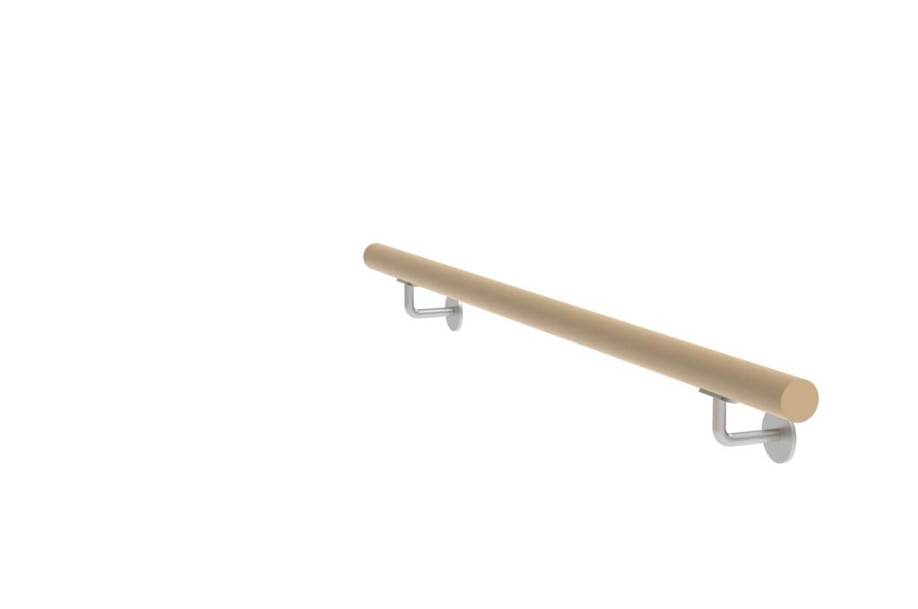 Uchwyt z drewna dębowego i uchwyt poręczy ze stali nierdzewne, L1200mm WD/M-1200