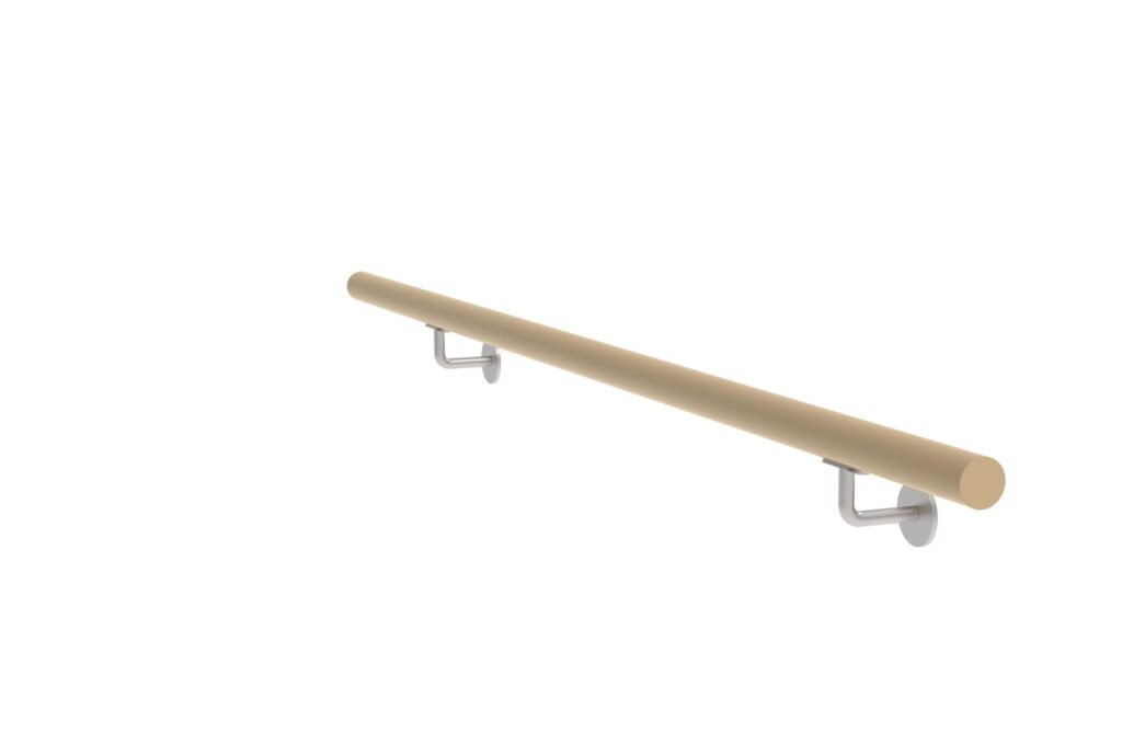 Uchwyt z drewna dębowego i uchwyt poręczy ze stali nierdzewne, L1600mm WD/M-1600