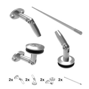 Daszek nierdzewny- okucia kpl GS/PR-R3-M12-set