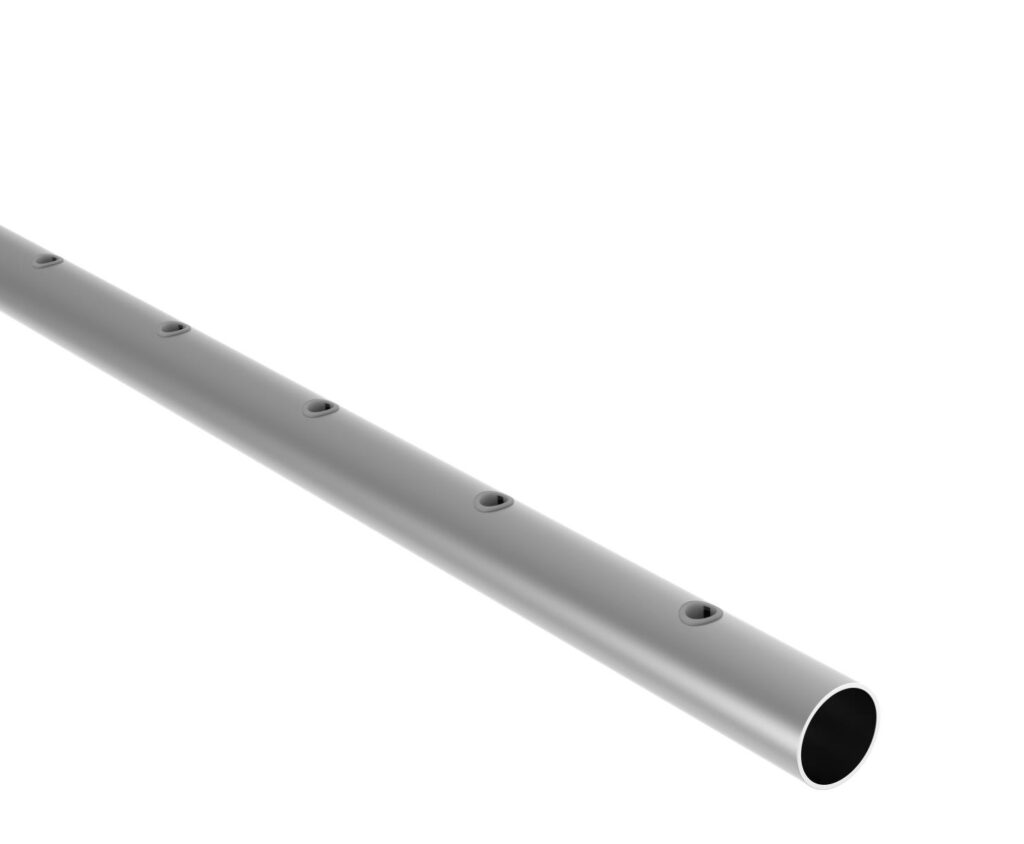 Rura szlifowana AISI304, D42,4x2/15xd12,5/L1800 A/33,7x2-13x12-U-1800-PVC
