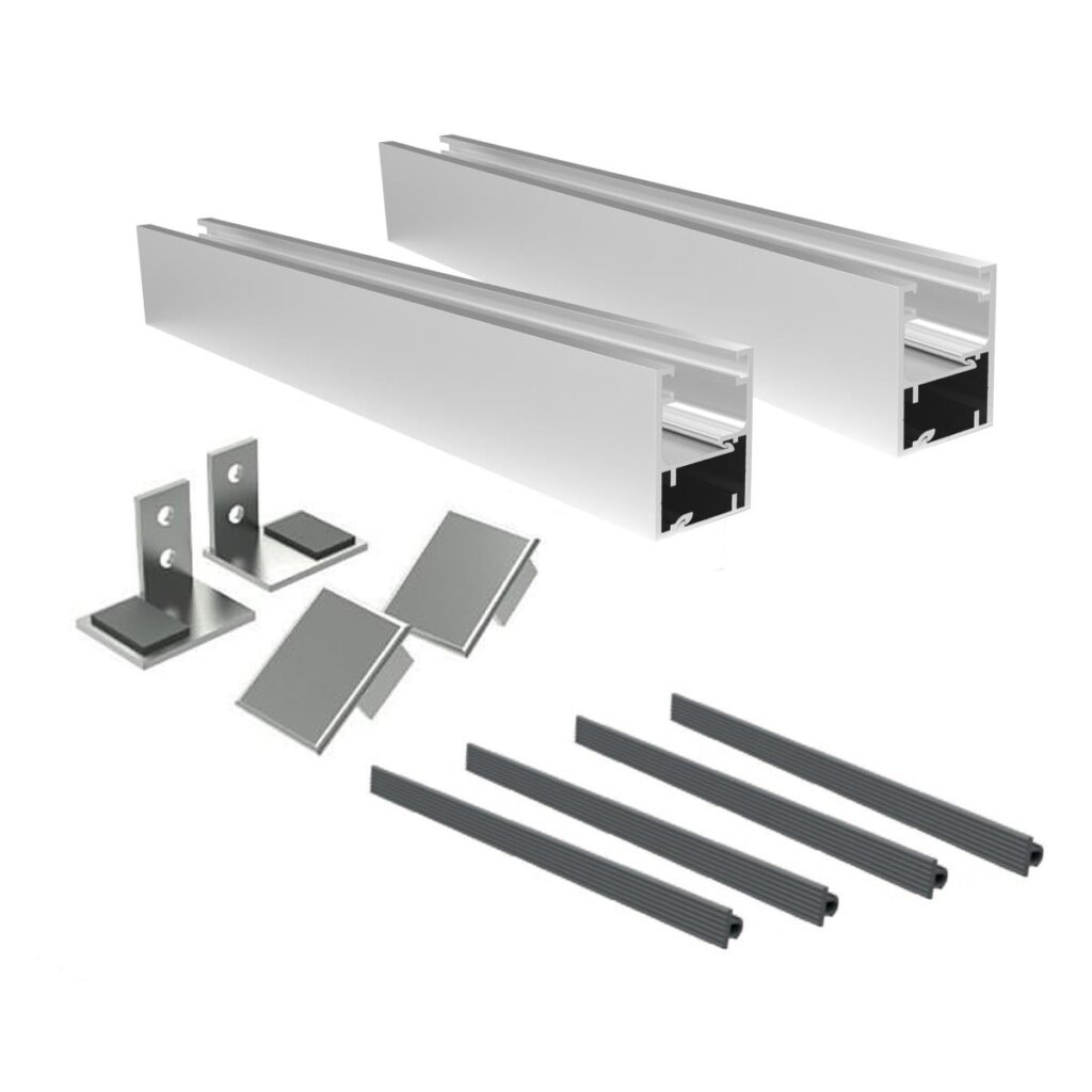 Francuskie okno Aluminiowa rama bez szkła GS/FRB10-110-ZK-N-E