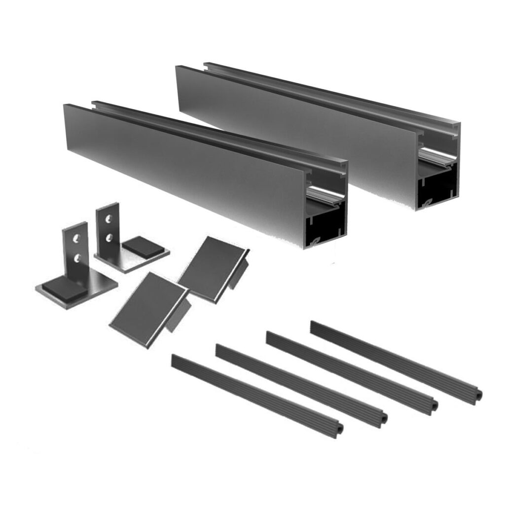 Francuskie okno Aluminiowa rama bez szkła GS/FRB10-110-ZK-R7021