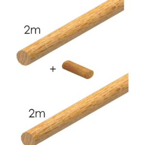 Poręcz bukowa , 2m+2m WB/D42-L4000-PIN