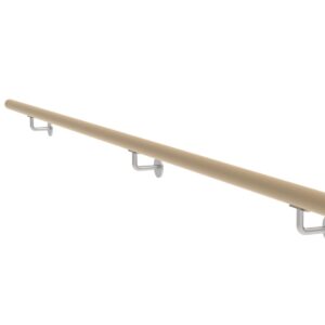 Uchwyt z drewna dębowego i uchwyt poręczy ze stali nierdzewne, L2500mm WD/M-2500