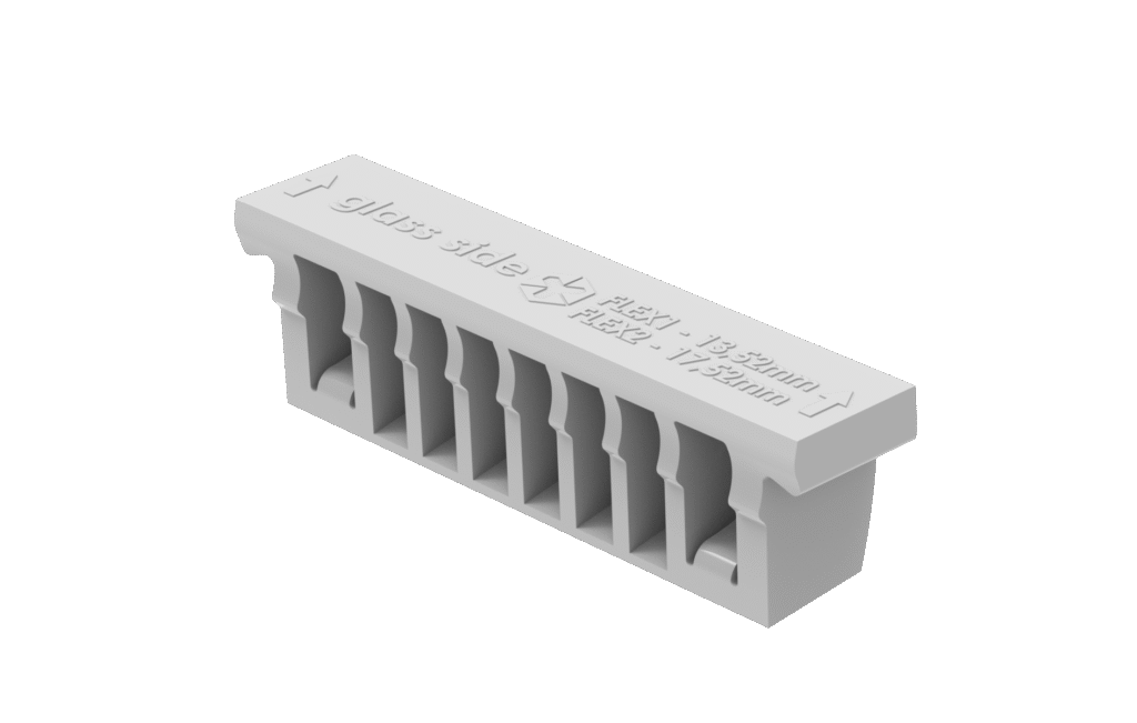 Zestaw do regulowanego mocowania szkła - excenter A19/FLEX1-014-P4-V1