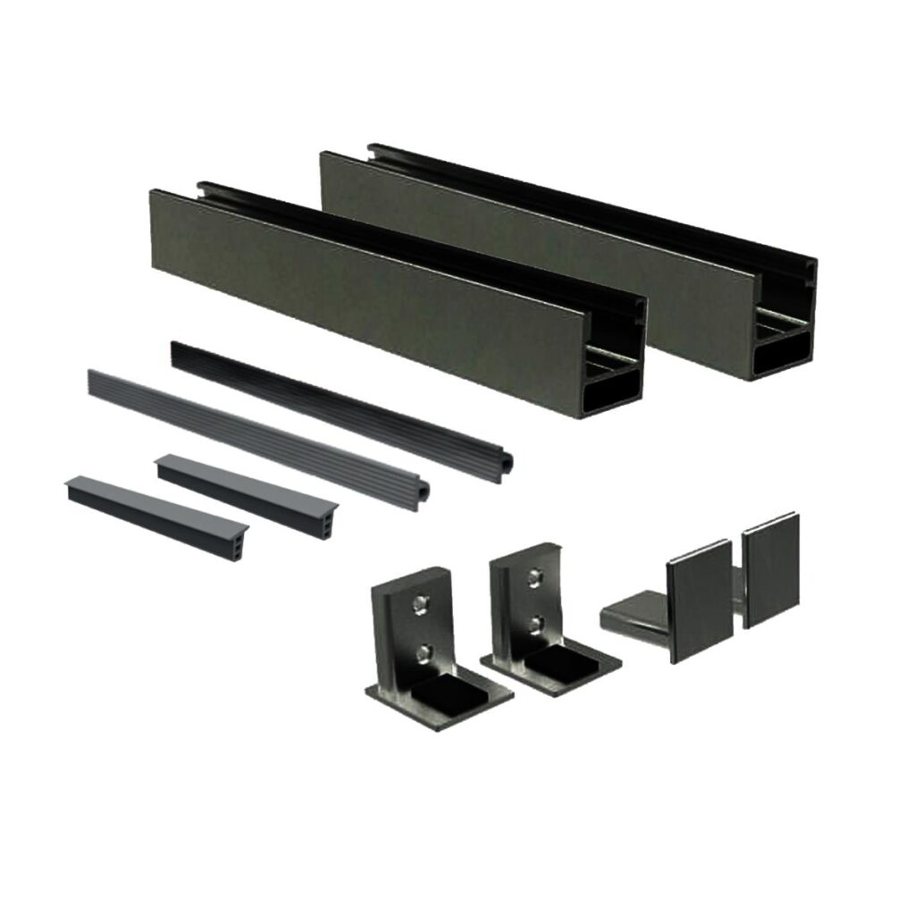 Francuskie okno Aluminiowa rama bez szkła GS/FRB10-100-BK-N-EB