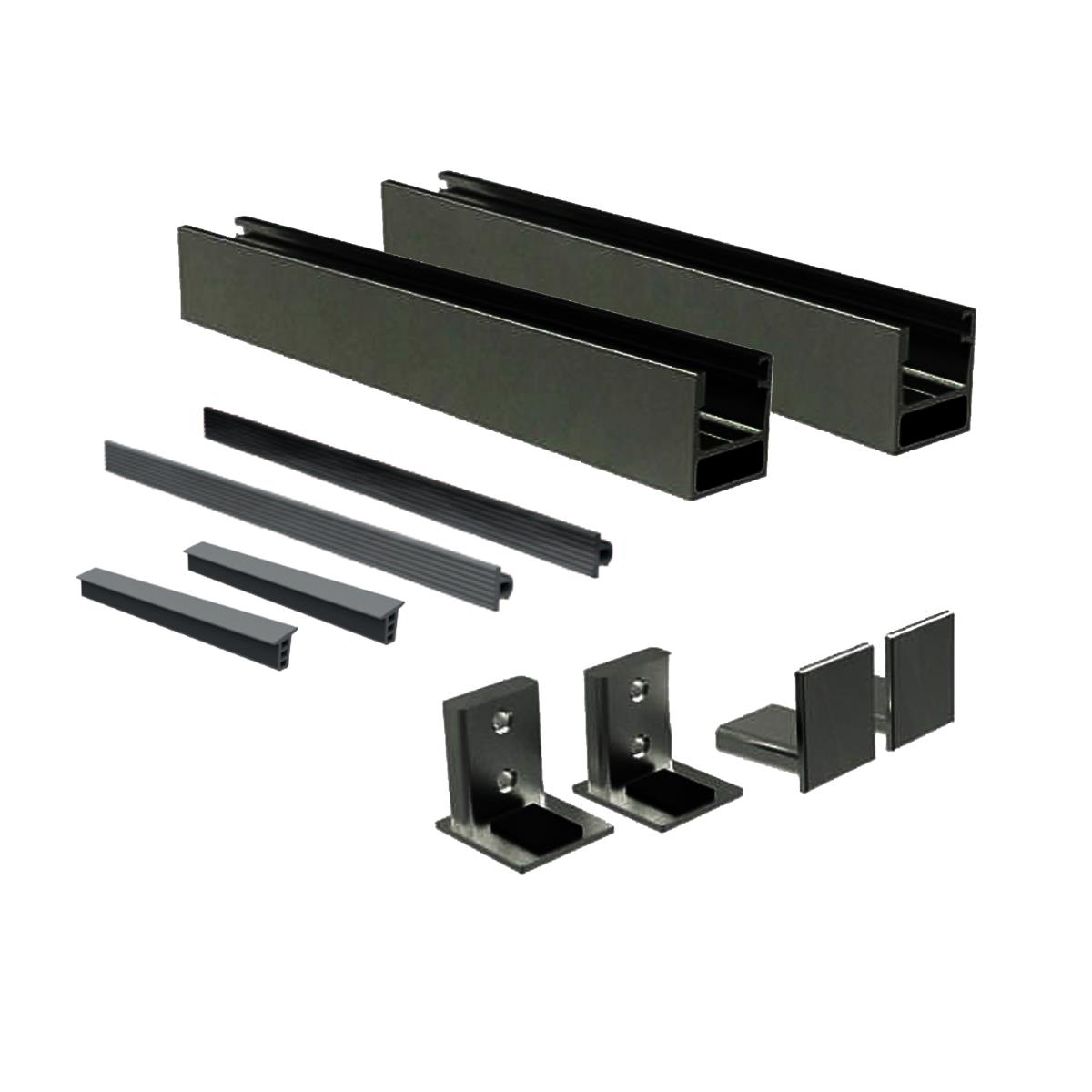 Francuskie okno Aluminiowa rama bez szkła GS/FRB10-100-BK-N-EB
