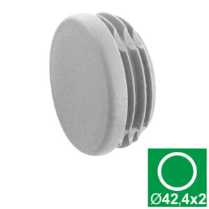 Zaślepka -szara PVC, D42,4x2mm A9/42-PVC