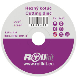 Tarcza do cięcia stali, D125, d22,2, t1,6mm Q1/R01-125×1,6